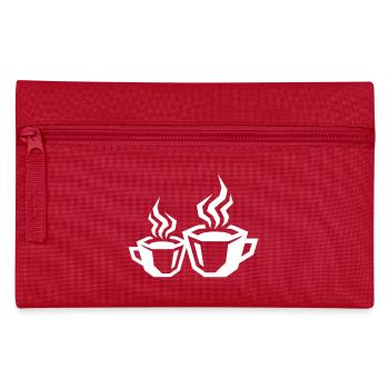 kaffee symbol coffee - Federtasche - Rot - Vorne