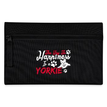 The Key To Happiness Is A Yorkie - Pencil Case - black - Front