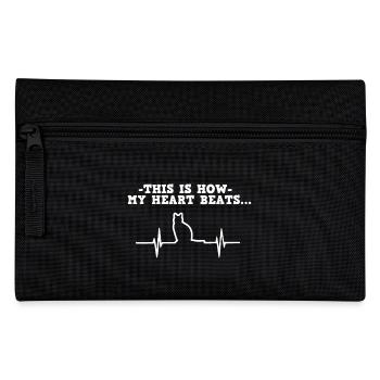My Heart Beats For Cat - Pencil Case - black - Front