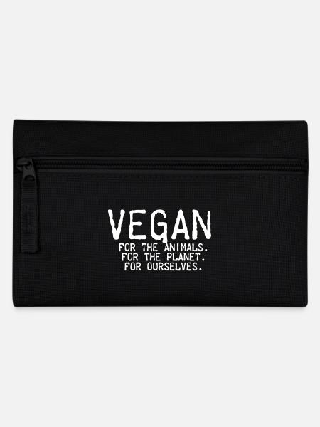 Vegan For The Animals - Pencil Case - black
