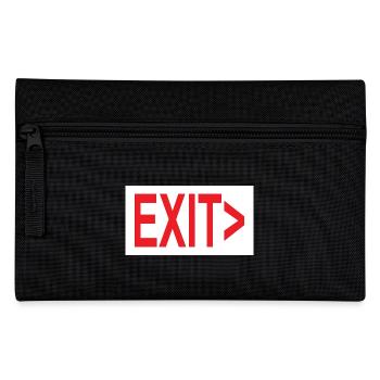 Exit / Ausgang / Notausgang - Federtasche - Schwarz - Vorne