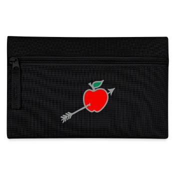 arrow butt apple heart shot - Pencil Case - black - Front