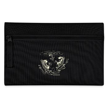 Angel Designs RAHMENLOS Lachfische - Federtasche - Schwarz - Vorne