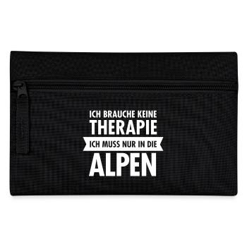 Therapie - Alpen - Federtasche - Schwarz - Vorne