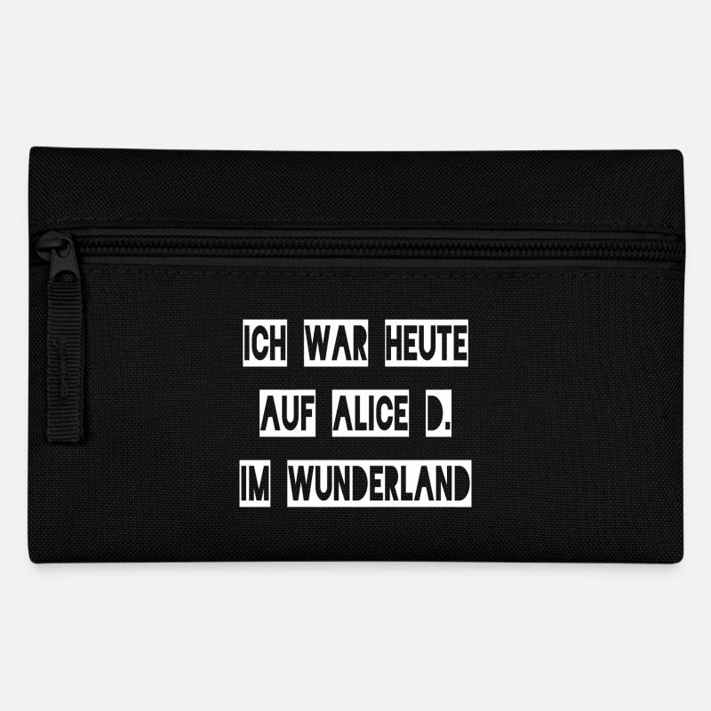 Ich war heute auf Alice D. im Wunderland + - Federtasche - Schwarz