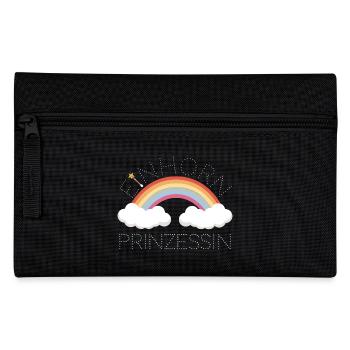 Einhorn - Prinzessin - Glitzer - Federtasche - Schwarz - Vorne