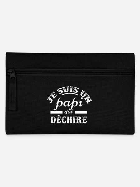 "Papi qui déchire" t-shirt humour papi - Trousse - noir