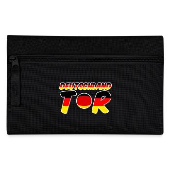 Deutschland Tor Fußball, WM, Sport, Geschenk - Federtasche - Schwarz - Vorne