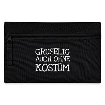 Gruseliges Halloween Kostüm Shirt Gruselig Ohne 4 - Federtasche - Schwarz - Vorne
