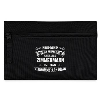 Männer-T-Shirt Beruf Zimmermann - Federtasche - Schwarz - Vorne