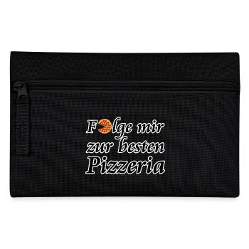 Beste Pizzeria, Pizza, Fun, Geschenk - Federtasche - Schwarz - Vorne