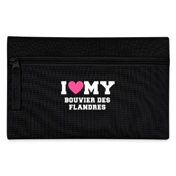 I love my Bouvier des Flandres - Pencil Case - black - Front