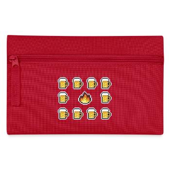 bier brand durst pixel art pop art icon löschen LO - Federtasche - Rot - Vorne