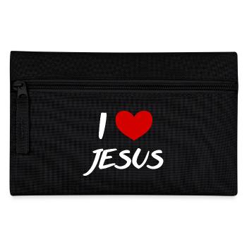 J'aime Jésus - Amour Christ Dieu Eglise Foi w - Trousse - noir - Devant