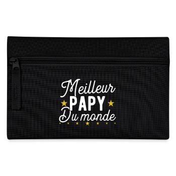 Meilleur papy du monde cadeau humour - Trousse - noir - Devant