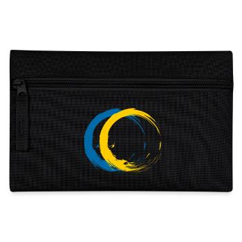 Circle brush flag of Sweden holiday travel - Pencil Case - black - Front