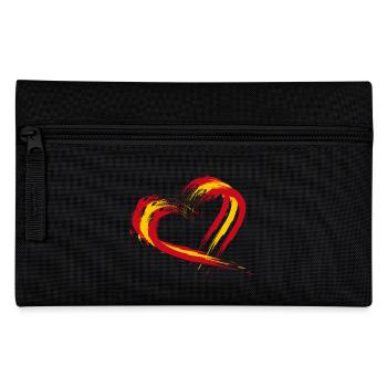 Herz Bürste Flagge Spaniens Fahne Urlaub Reise - Pencil Case - black - Front