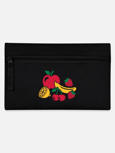 Obst - Federtasche - Schwarz
