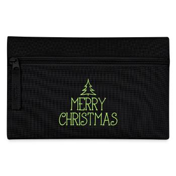 merry christmas with tree 1c - Federtasche - Schwarz - Vorne
