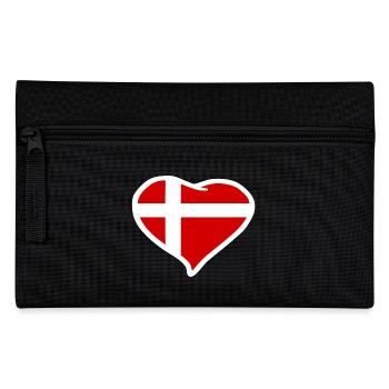Denmark heart flag - Pencil Case - black - Front