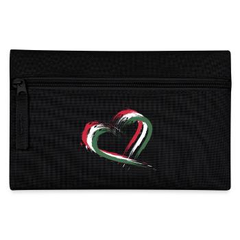 Herz Bürste Flagge Ungarns - Federtasche - Schwarz - Vorne