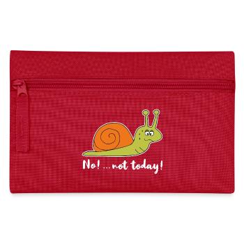 No Not Today Snail Chilling Cadeau paresseux drôle - Trousse - rouge - Devant