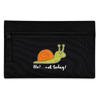No Not Today Schnecke Chillen Lustig Faul Geschenk - Federtasche - Schwarz - Vorne