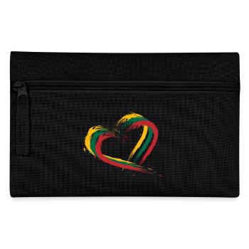 Herz Bürste Flagge Litauens - Federtasche - Schwarz - Vorne