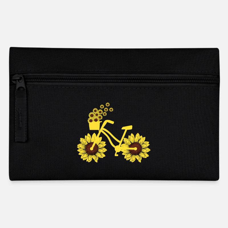 Vélo tournesol vélo cyclisme hippie vacances d’été - Trousse - noir