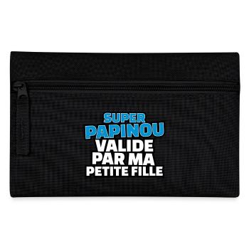 super papinou validé par ma petite fille - Trousse - noir - Devant