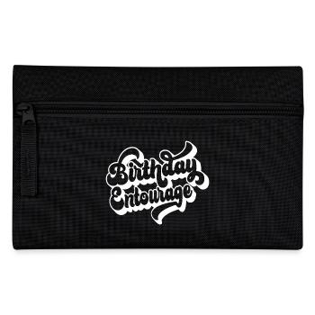 Birthday Entourage Matching Group Birthday Party - Pencil Case - black - Front