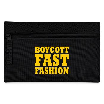 Boycott fast fashion - Federtasche - Schwarz - Vorne