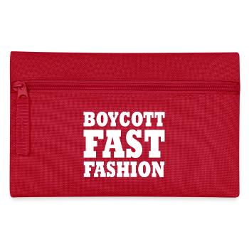Boycott fast fashion - Pencil Case - red - Front