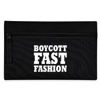 Boycott fast fashion - Pencil Case - black - Front