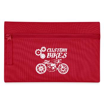 custom bikes motorcycle icon illustration graphic - Pencil Case - red - Front