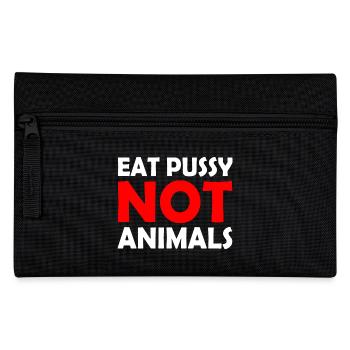 Eat pussy not animals - Federtasche - Schwarz - Vorne
