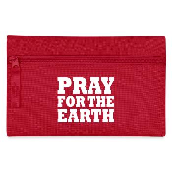Pray for the world - Federtasche - Rot - Vorne