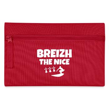 Bretagne, celte, Breizh, surf, fan de surf - Trousse - rouge - Devant
