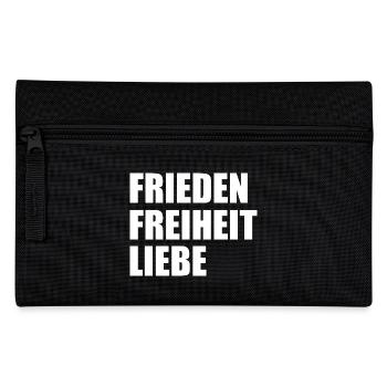 Frieden freiheit liebe - Federtasche - Schwarz - Vorne