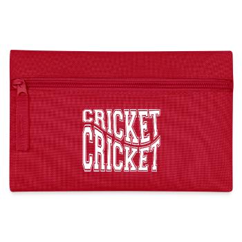 cricket, cricket fan, cricket sport - Pencil Case - red - Front