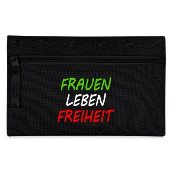 Frauen leben freiheit - Federtasche - Schwarz - Vorne