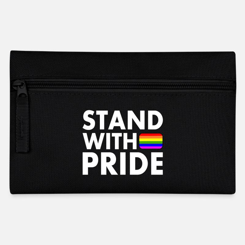Stand with pride - Federtasche - Schwarz