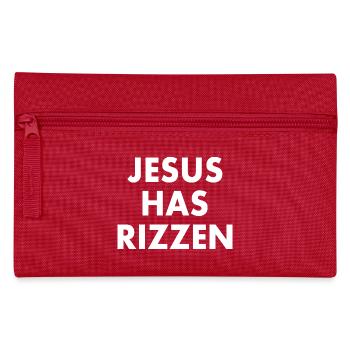 Jesus has rizzen - Federtasche - Rot - Vorne
