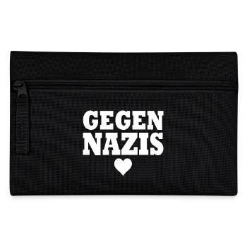 Gegen nazis - Federtasche - Schwarz - Vorne