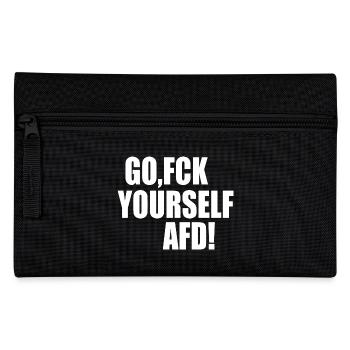 Fck afd go fuck yourself afd - Federtasche - Schwarz - Vorne