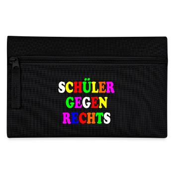 Schüler gegen rechts - Federtasche - Schwarz - Vorne
