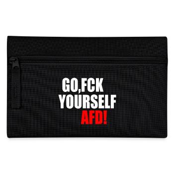 go fuck yourself afd - fck afd - Federtasche - Schwarz - Vorne