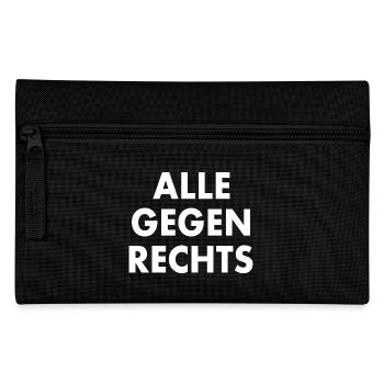 Alle gegen rechts - Federtasche - Schwarz - Vorne