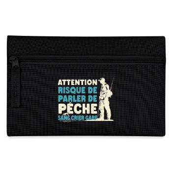 Pêcheur risque de parler de pêche cadeau humour - Trousse - noir - Devant