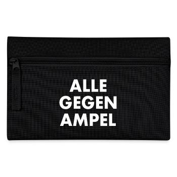 Alle gegen rechts - Federtasche - Schwarz - Vorne